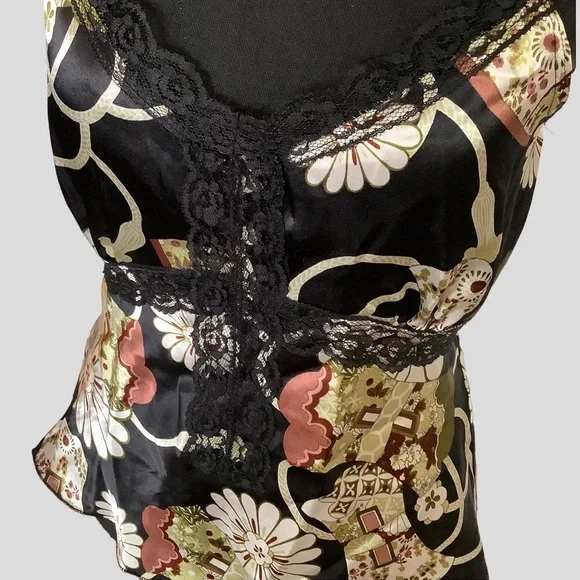 Raver Black Slip Cami Vintage - Picture 1 of 7